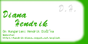 diana hendrik business card